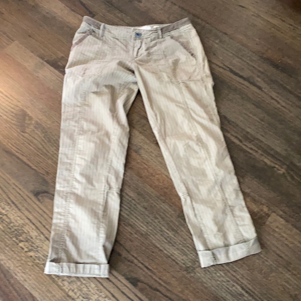 Hei Hei Anthropologie Pants Striped Brown 26 EUC